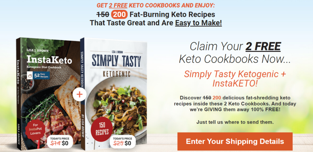 2 FREE Keto Cookbooks