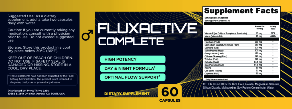 Fluxactive Complete Product Label