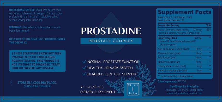 Product Label Best Natural Prostate Supplement