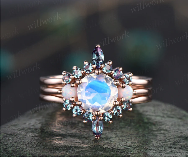 Image from: Willwork Jewelry - Natural Round Moonstone Ring