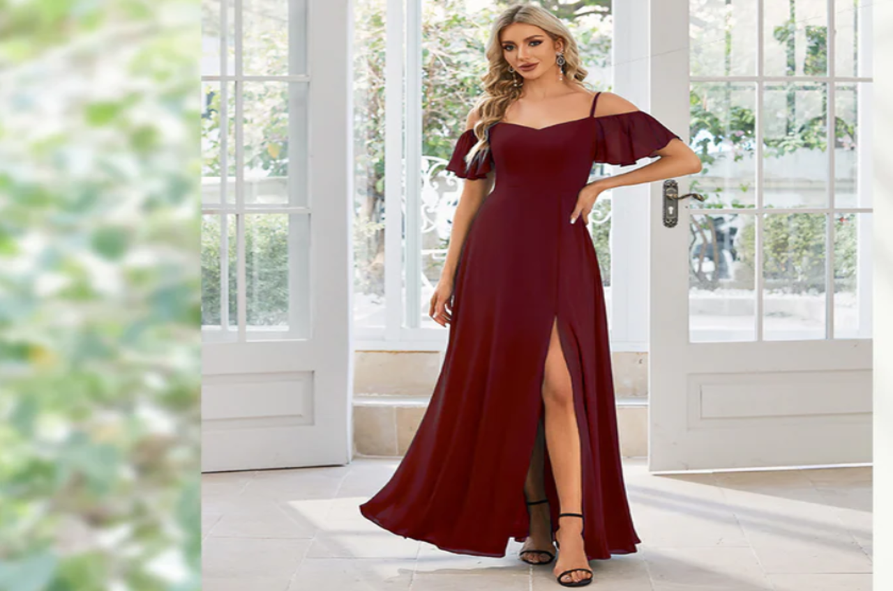 IMAGE FROM: EVER-PRETTY I FASHION I CLOTHING - BURGUNDY BRIDESMAID DRESSES