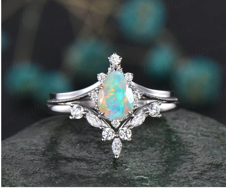 Image from: Willwork Jewelry l Opal - October Birthstone Rings