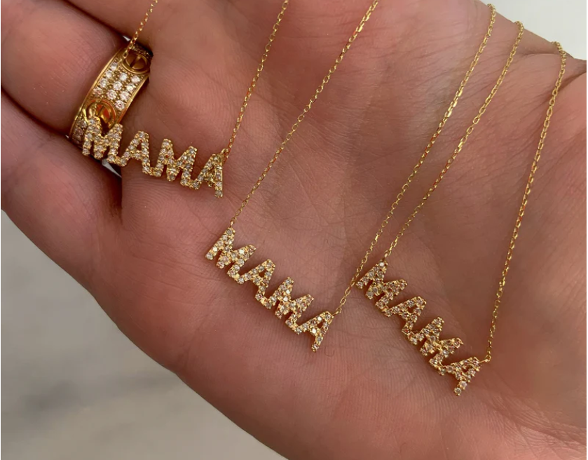 Image from: Van Der Hout Jewelry: 14K Gold Diamond Mamaa Necklace