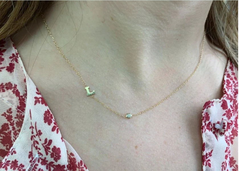 Image from: Van Der Hout Jewelry l Gold Initial and Birthstone Necklace