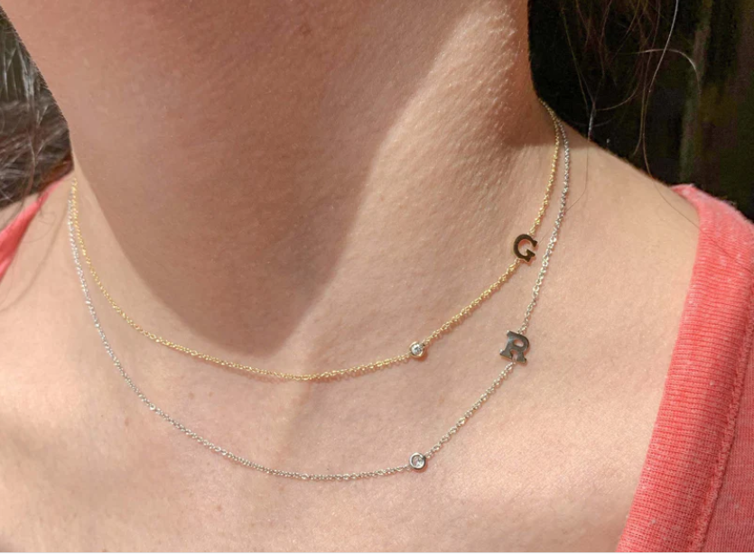 Image from: Van Der Hout Jewelry l Gold Initial and Diamond Necklace