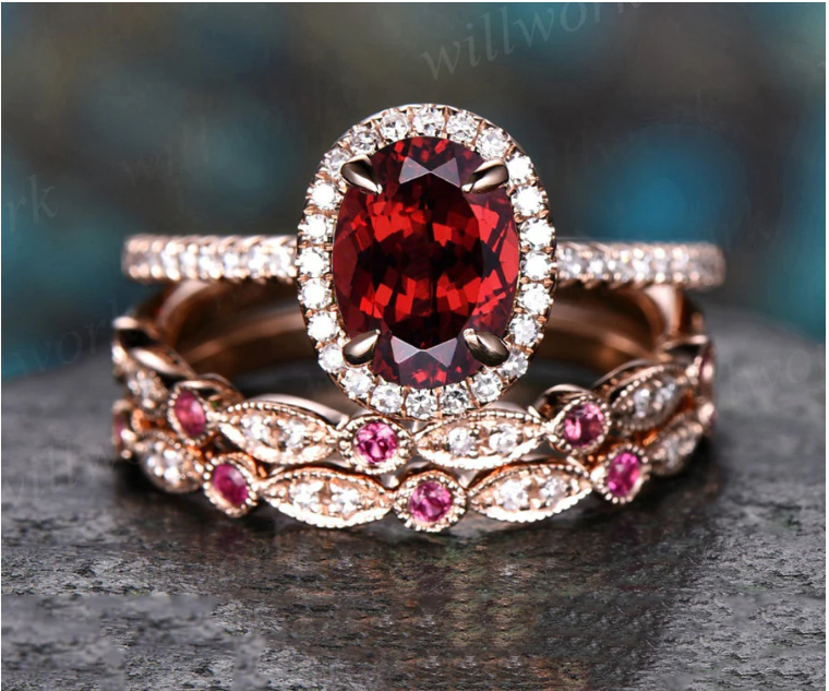 Image from: Wilwork Jewelry l July Birthstone Ruby Rings