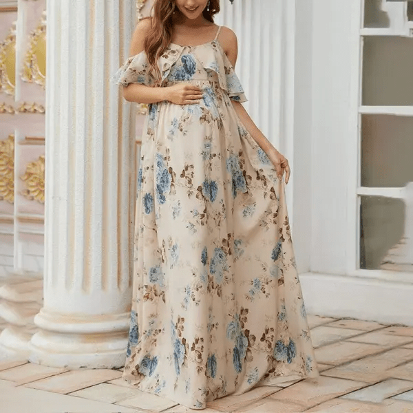 Image from: Lukalula l Maternity Floral Maxi Photoshoot Dress