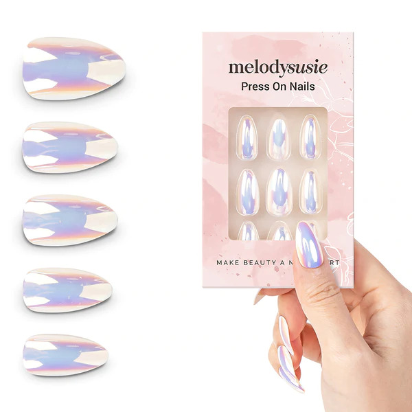 Image from: Melody Susie l Press On Nails Dazzling Shell Acrylic Nails