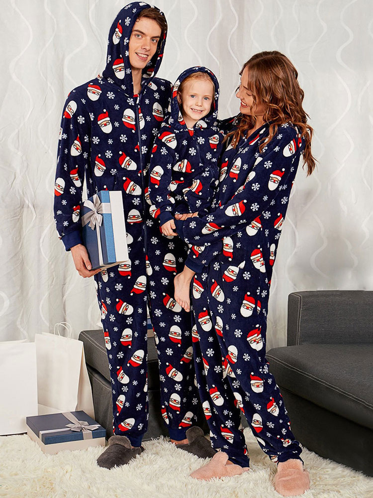  Pajamas Santa Clause Dark Navy Jumpsuit