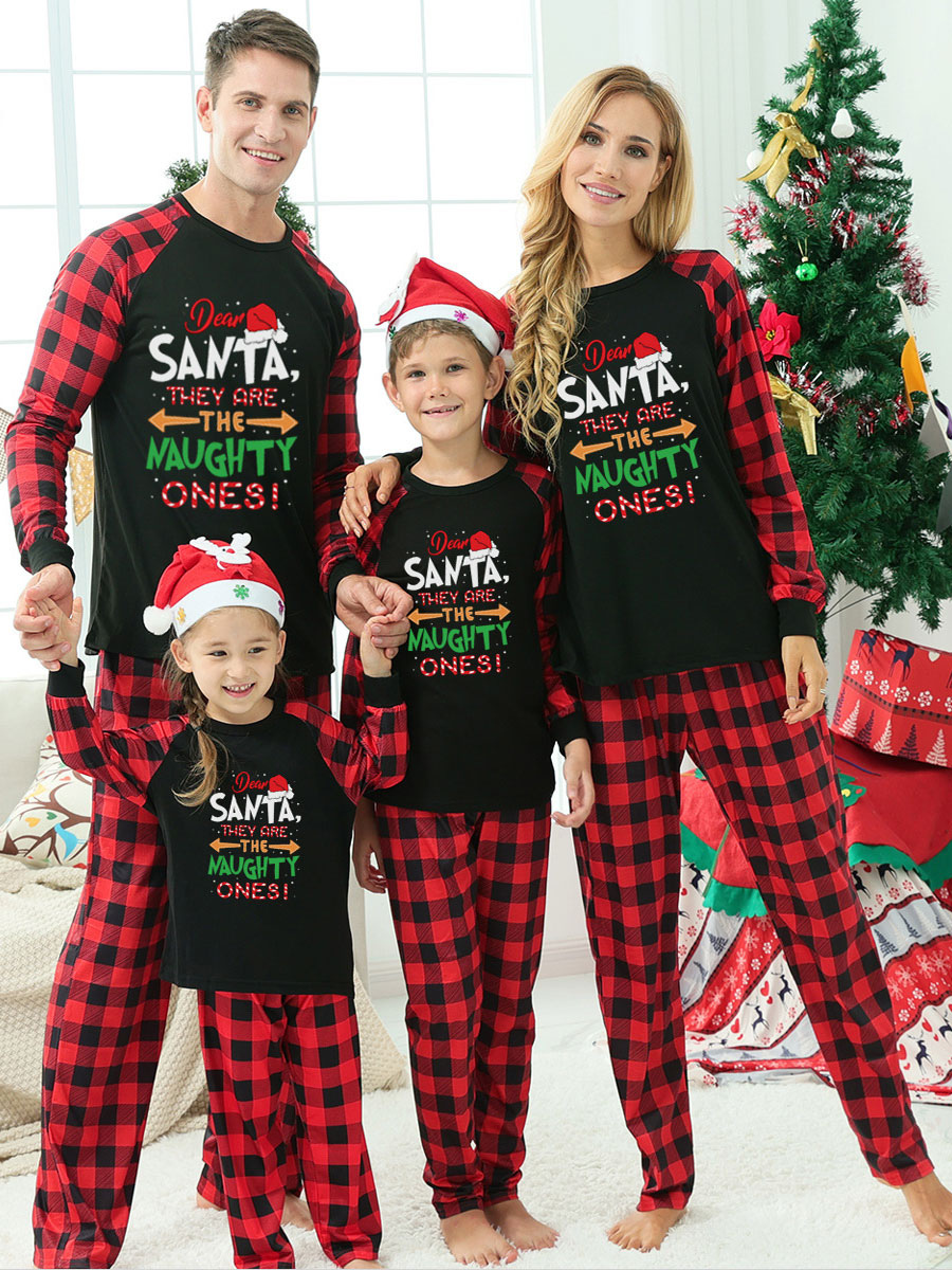 Adult's Kid's Christmas Pattern Pants Top