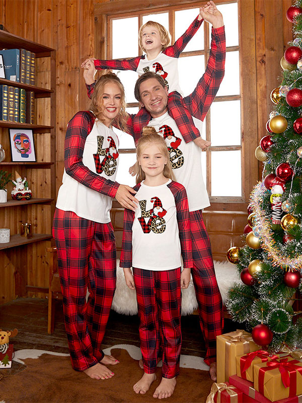  Kid's Adult's Christmas Pattern Pants Top