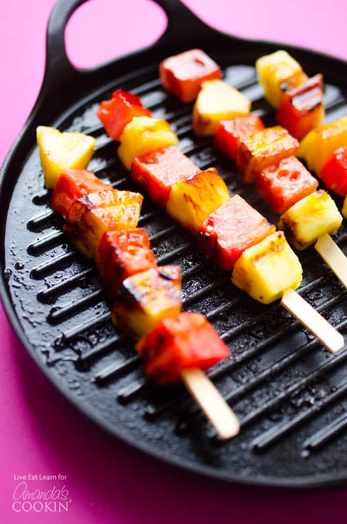 Image from: amandascookin.com l Grilled Watermelon Skewers