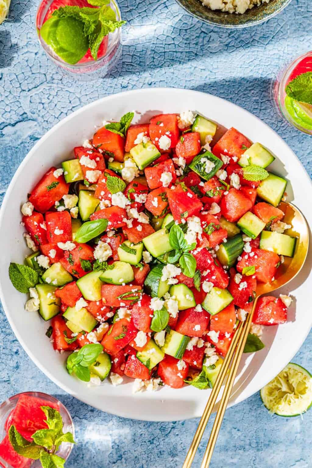 Image from: themediterraneandish.com l Watermelon and Cucumber Salad