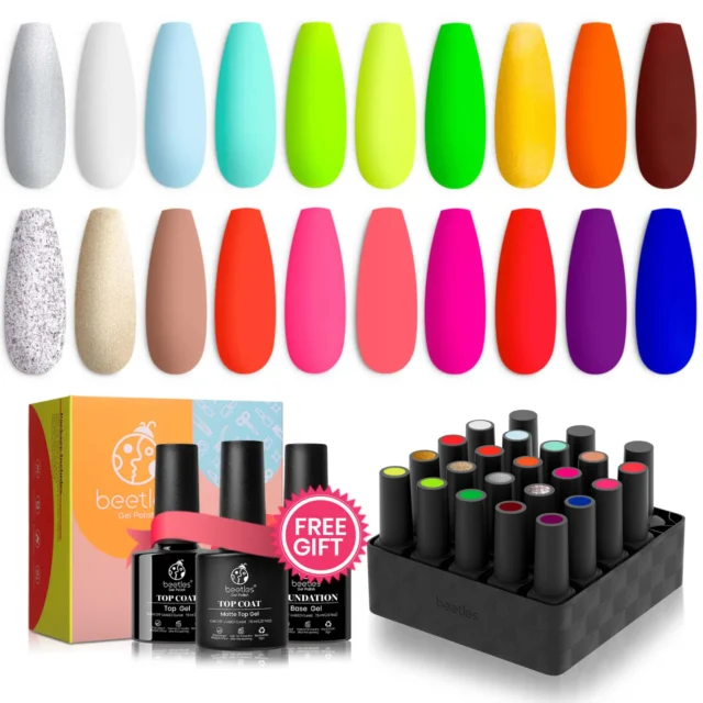 Image from beetlesgelcom - Neon City Gel Nail 