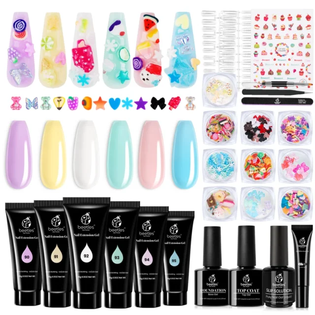 Poly Gel Nail Kit - Kawaii Charms