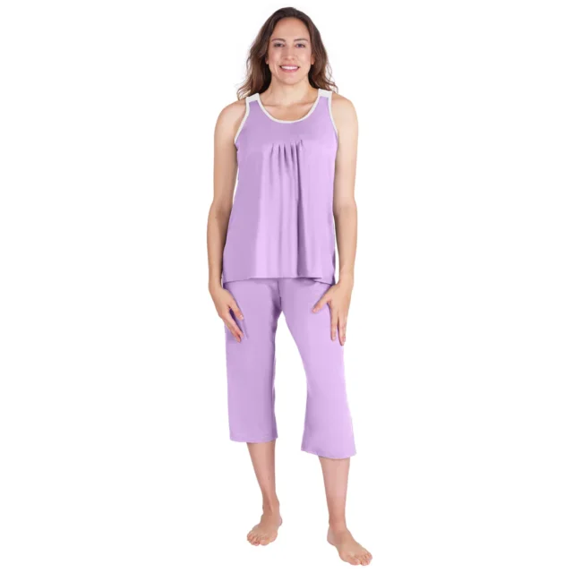 Pleated Tank Capri Set