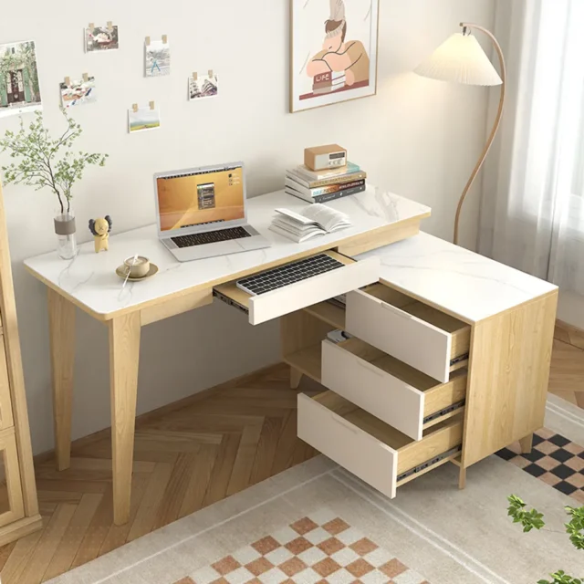 Image from hernest.com  - Home Office Desk Ideas -  Modern Convertible Desk