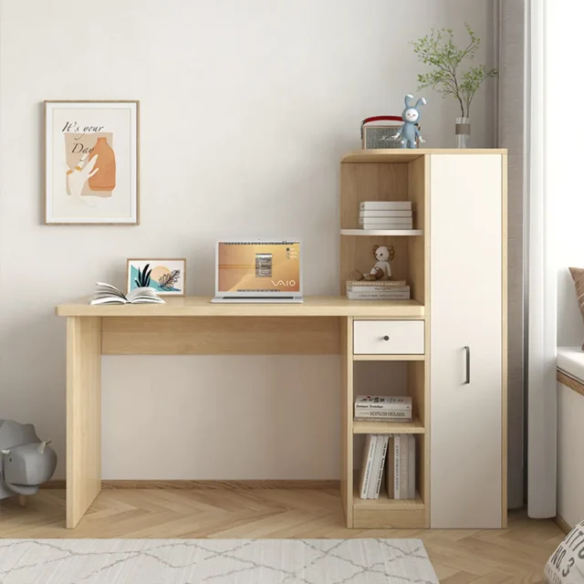 Image from hernest.com - Home Office Desk -  Modern Storage Bookshelf Desk