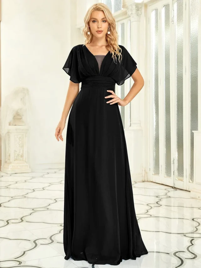 Image From: ever-pretty.com - A-Line Empire Waist Maxi Chiffon Dress