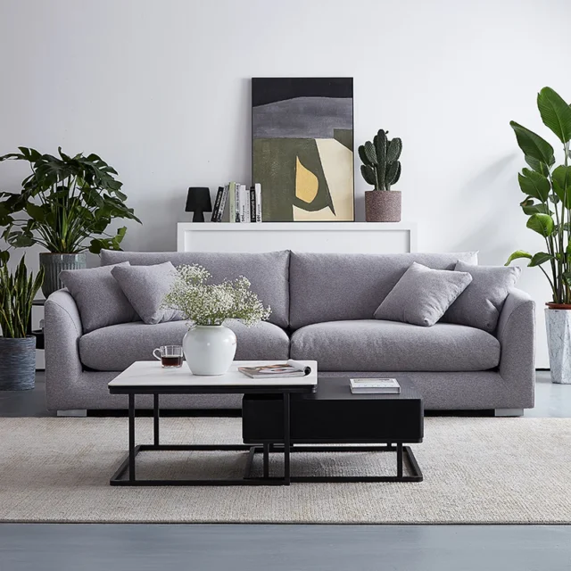 Image From: 25home.com - Light Grey Feathers Loveseat