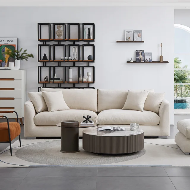 Image from: 25home.com - Aalto Boutique Beige Feathers Loveseat