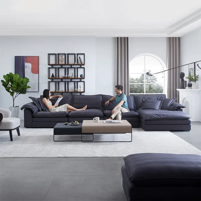 Image From: 25home.com - Black Sandwich Sectional Sofa 