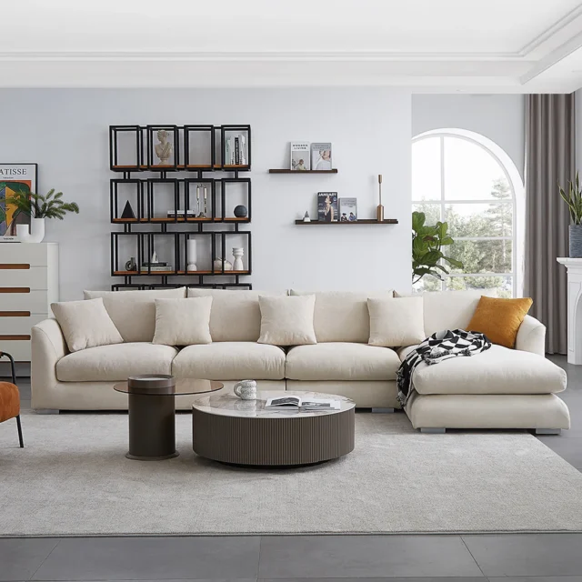 Image From: 25home.com - Aalto Boutique Beige Feathers Sectional