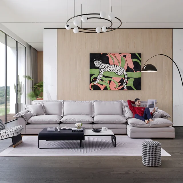 Image From: 25home.com - Home Furniture Sectional Sofa Light Gray