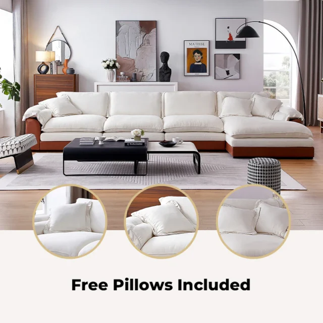 Image From: 25home.com - Sandwich Linen White Sectional
